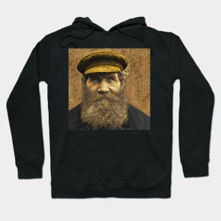 Old Sea Captain - Funny Face - Caricature Hoodie